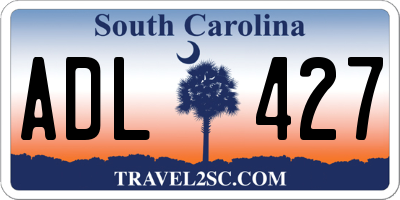 SC license plate ADL427