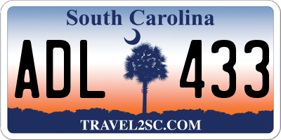 SC license plate ADL433