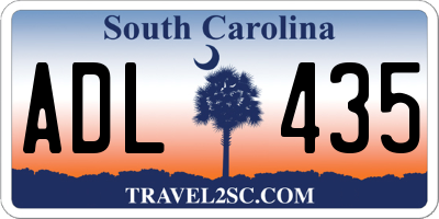 SC license plate ADL435