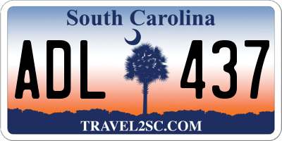 SC license plate ADL437