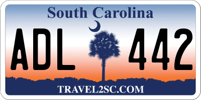 SC license plate ADL442