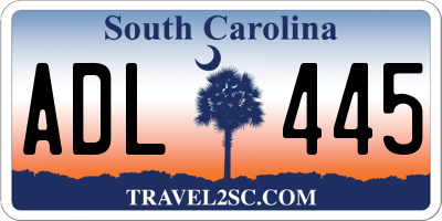 SC license plate ADL445