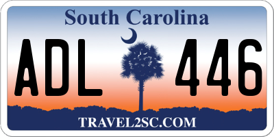 SC license plate ADL446