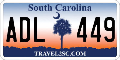 SC license plate ADL449