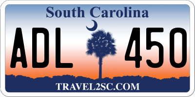 SC license plate ADL450