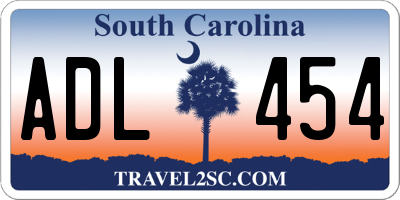 SC license plate ADL454