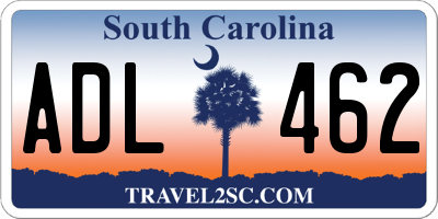 SC license plate ADL462