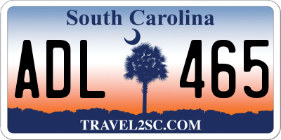 SC license plate ADL465