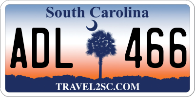 SC license plate ADL466
