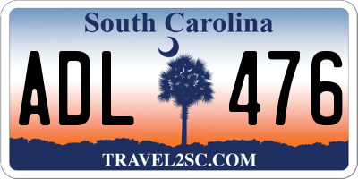 SC license plate ADL476