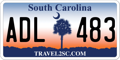 SC license plate ADL483