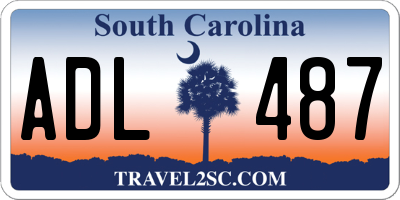 SC license plate ADL487