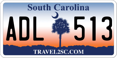 SC license plate ADL513