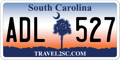 SC license plate ADL527