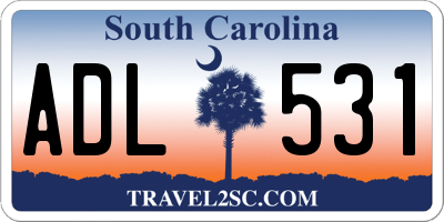 SC license plate ADL531