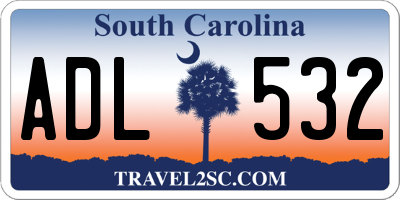 SC license plate ADL532