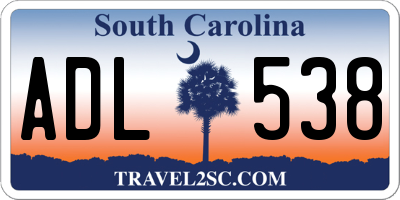 SC license plate ADL538