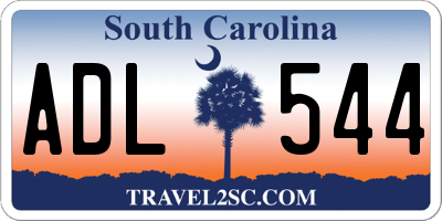 SC license plate ADL544