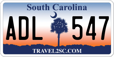 SC license plate ADL547