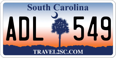 SC license plate ADL549
