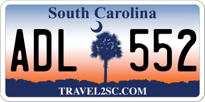 SC license plate ADL552