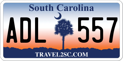 SC license plate ADL557