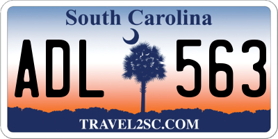 SC license plate ADL563