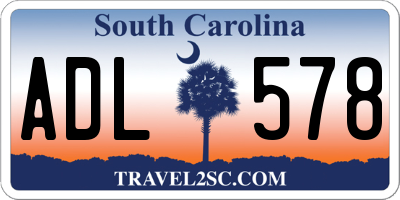 SC license plate ADL578