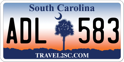 SC license plate ADL583