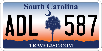 SC license plate ADL587