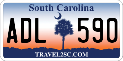 SC license plate ADL590