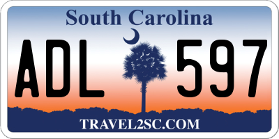 SC license plate ADL597