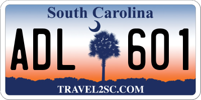 SC license plate ADL601