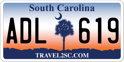 SC license plate ADL619