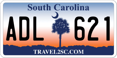 SC license plate ADL621