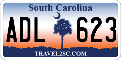SC license plate ADL623