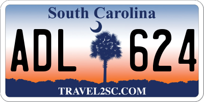 SC license plate ADL624