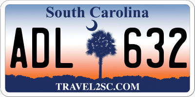 SC license plate ADL632