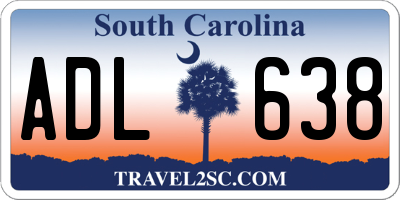 SC license plate ADL638