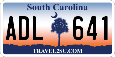 SC license plate ADL641