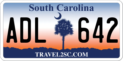 SC license plate ADL642