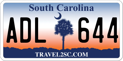SC license plate ADL644