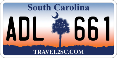 SC license plate ADL661