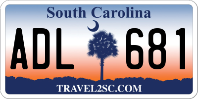 SC license plate ADL681