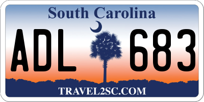 SC license plate ADL683