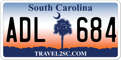 SC license plate ADL684