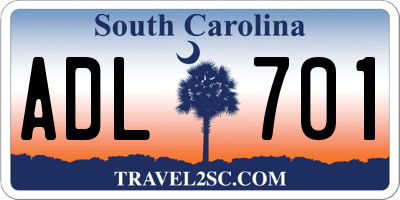 SC license plate ADL701