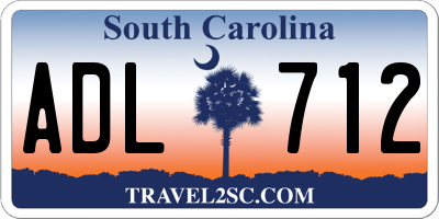 SC license plate ADL712