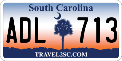 SC license plate ADL713