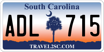 SC license plate ADL715